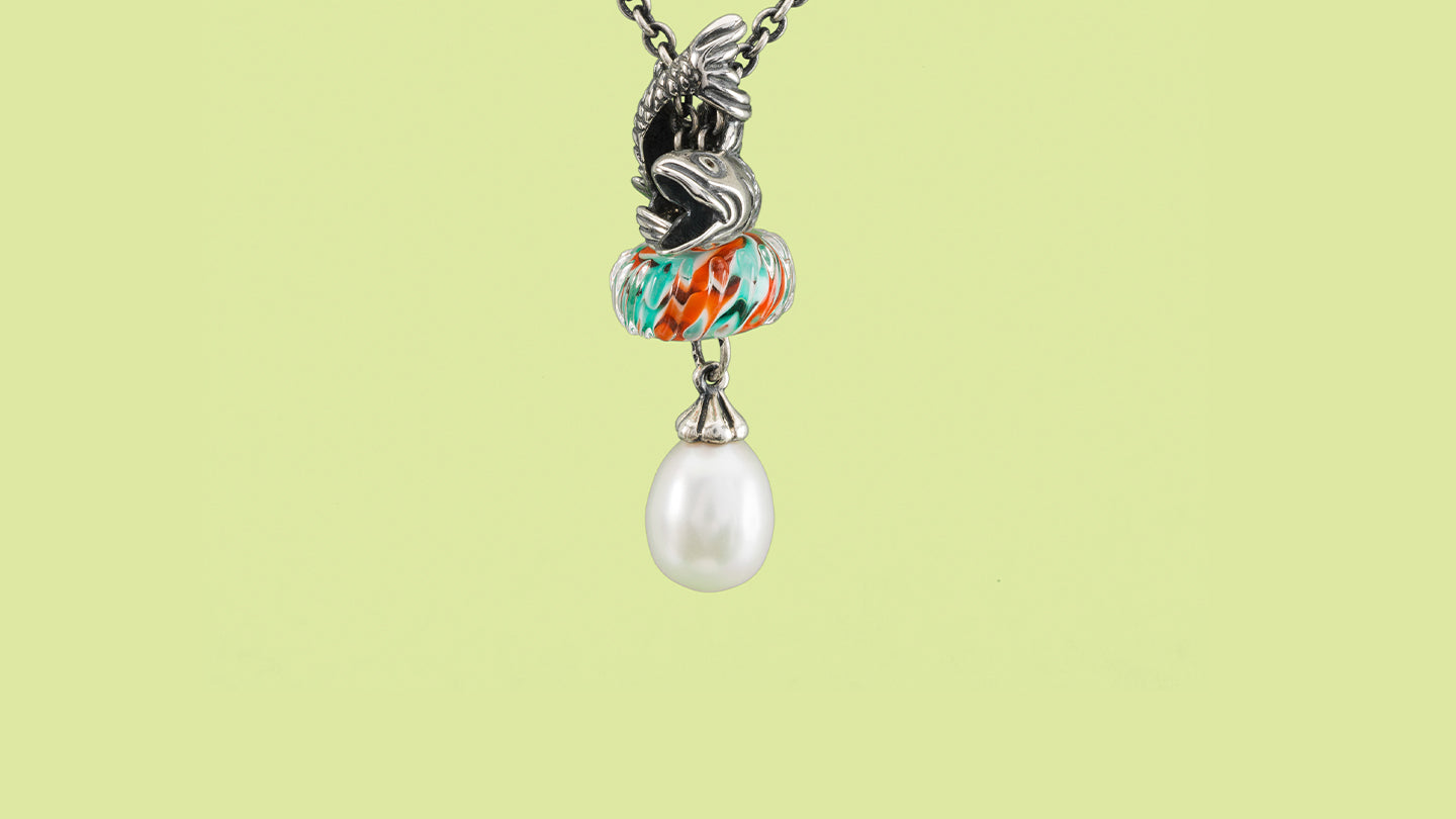 Vetro Trollbeads Fiori di pesco Marangoni Gioielli Shop Online - Gioielli Anelli Fedi Orologi