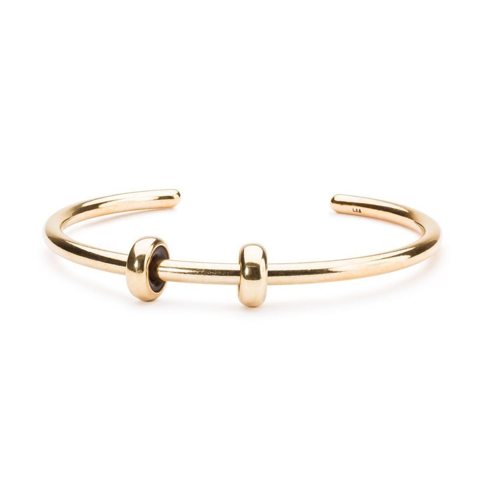 Bangle placcato oro con 2 stop placcati
