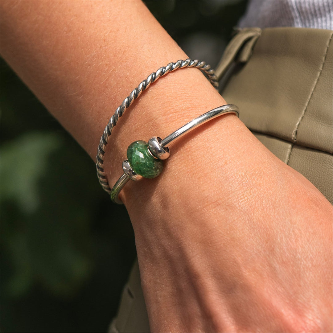 Philip Jones Bracciale Con Pietre Di Avventurina Verde - Gioiello Ipoallergenico Placcato Argento, Regalo Elegante Per Lei