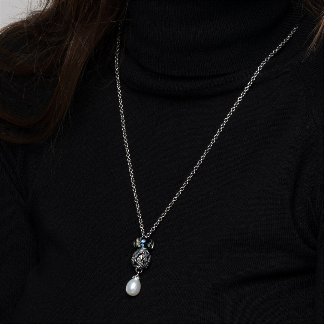 Orphelia Dreambase Collana Con Pendente In Argento 925 Rodiato E Perla D'Acqua Dolce Bianca - Gioiello Elegante In Confezione Regalo - 3