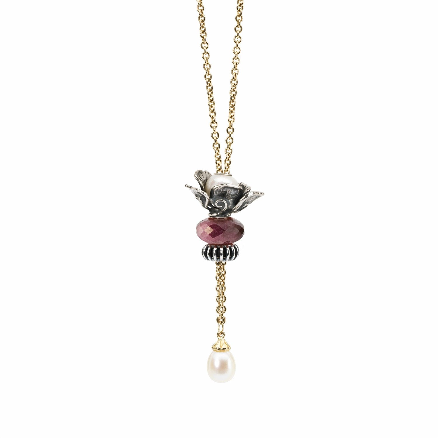 Collana Trollbeads Con Pietre Preziose E Perle D'Acqua Dolce - Gioiello Originale Modulabile