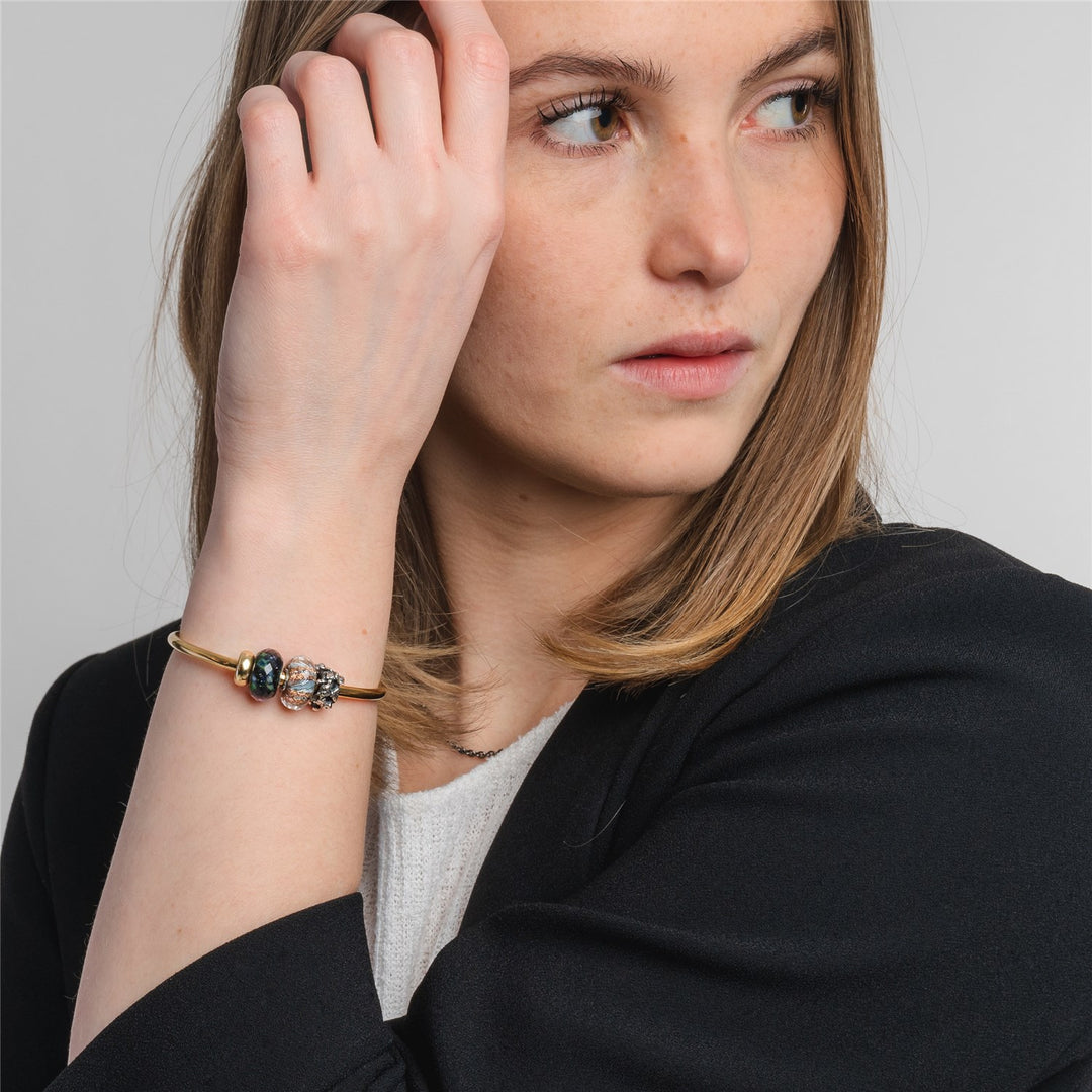 Parure di orecchini collana e bracciale in bicono bianco aurora